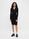 Object Collectors Item V-NECK KNITTED DRESS, Black, highres - 23032973_Black_005.jpg