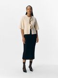 OBJECT SHORT-SLEEVED KNITTED CARDIGAN, Sandshell, highres - 23044018_Sandshell_005.jpg