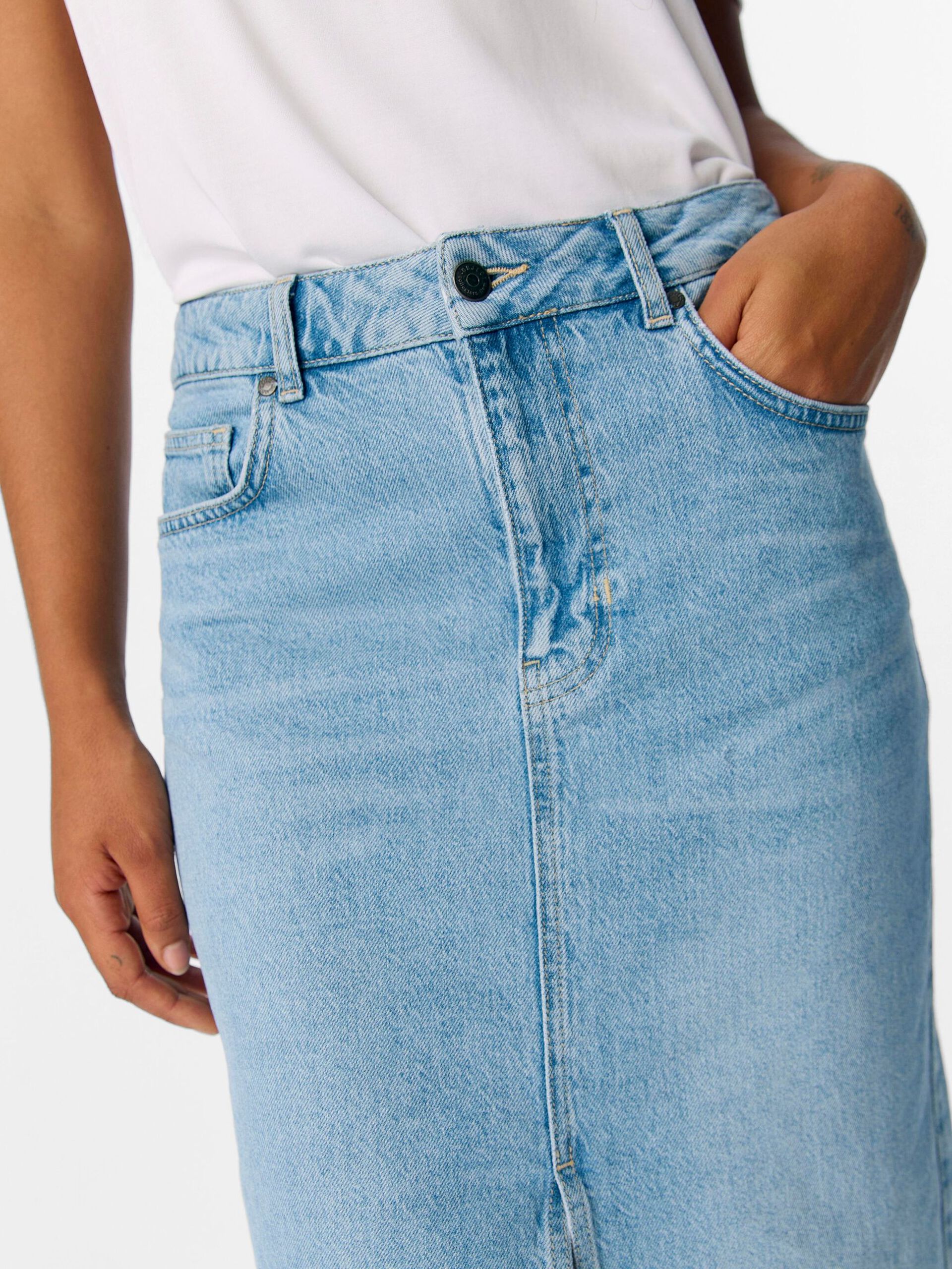 Carousel image - JEANS MIDIROCK, Light Blue Denim | 6