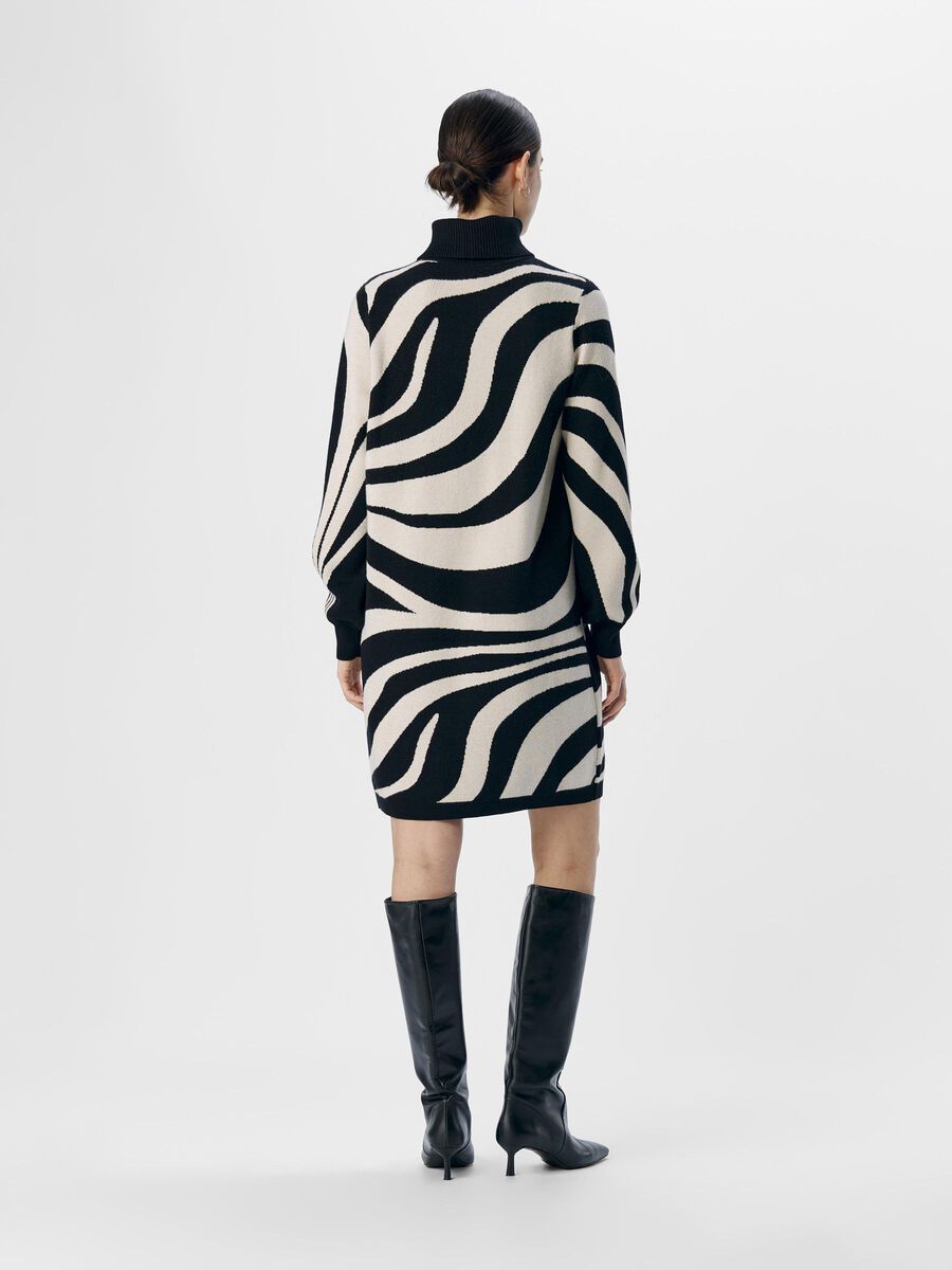 OBJECT OBJRAY KNITTED DRESS, Black, highres - 23041252_Black_1201346_004.jpg