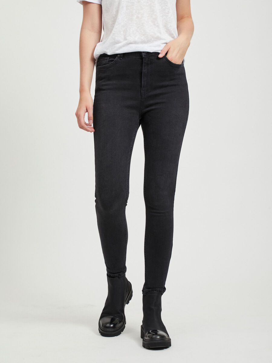 OBJECT HÖGA SLIM FIT-JEANS, Black Denim, highres - 23033727_BlackDenim_003.jpg