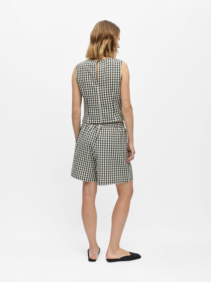 Carousel image - CHECKED SHORTS, Black | 3