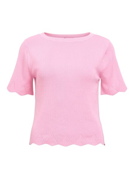 OBJECT SCALLOPED RIBBED TOP, Begonia Pink, highres - 23049232_BegoniaPink_001.jpg