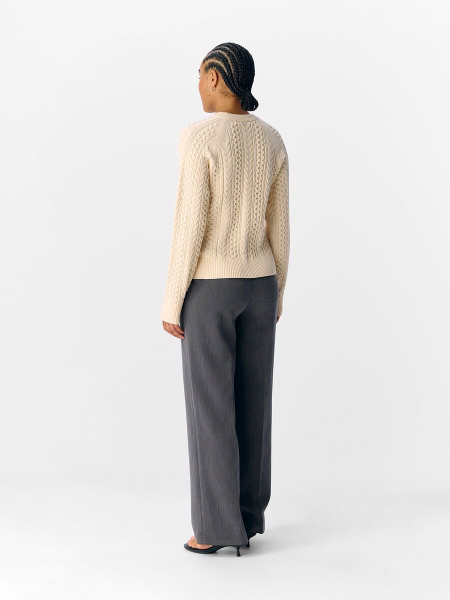 Product carousel image - CABLE KNIT JUMPER, Sandshell | 2