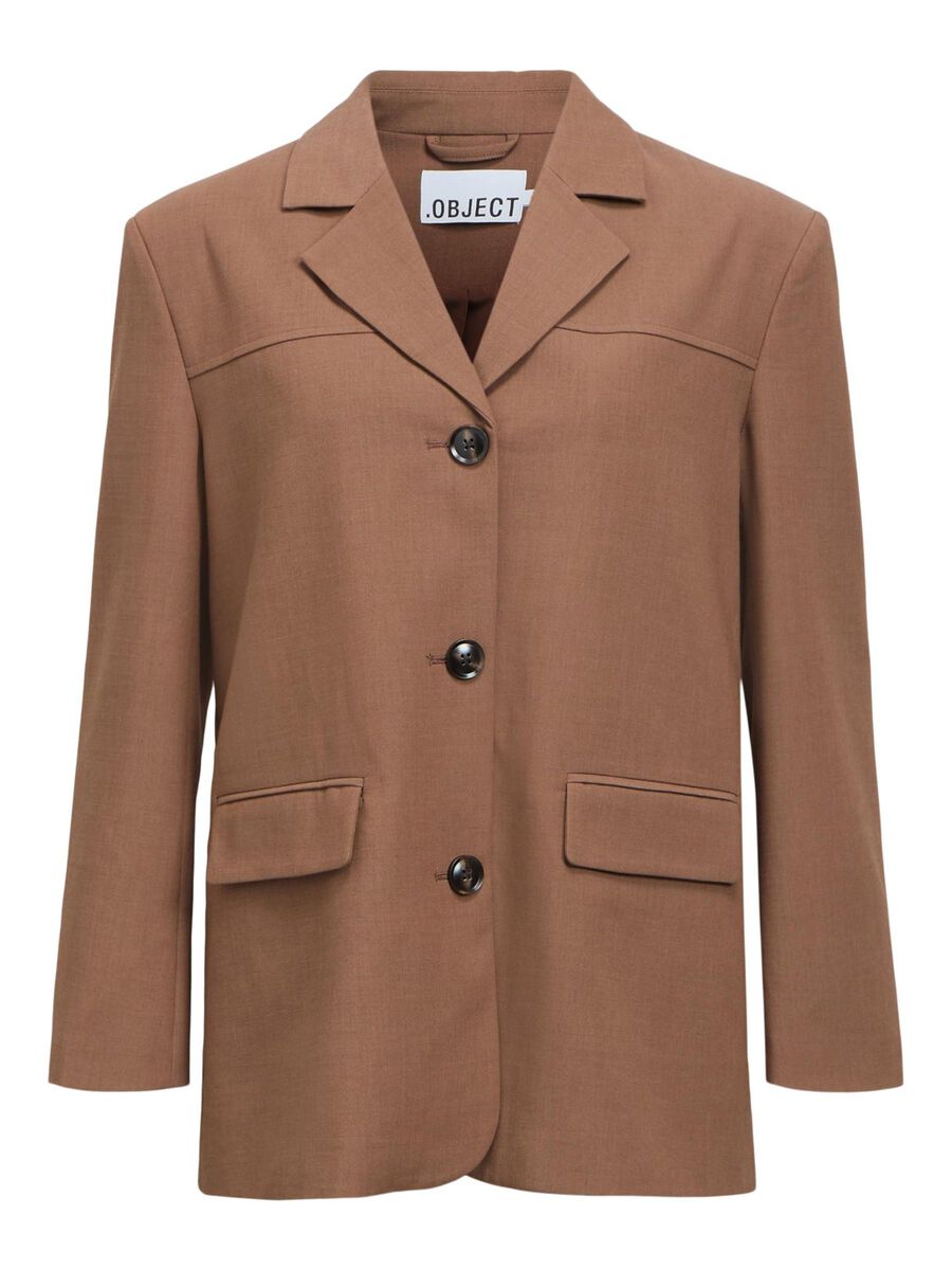 Carousel image - SINGLE-BREASTED BLAZER, Cocoa Brown | 1