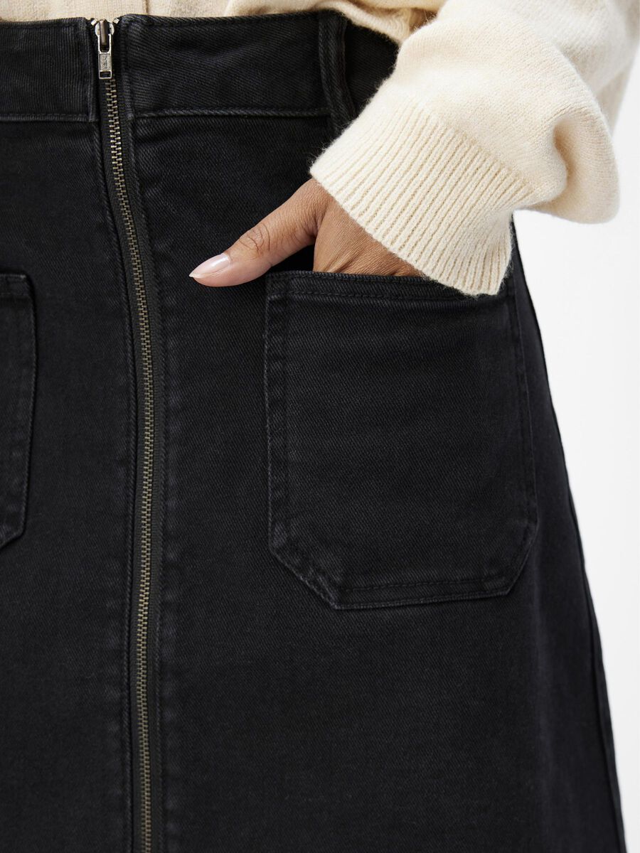 Product carousel image - DENIM MINISKJØRT, Black Denim | 6