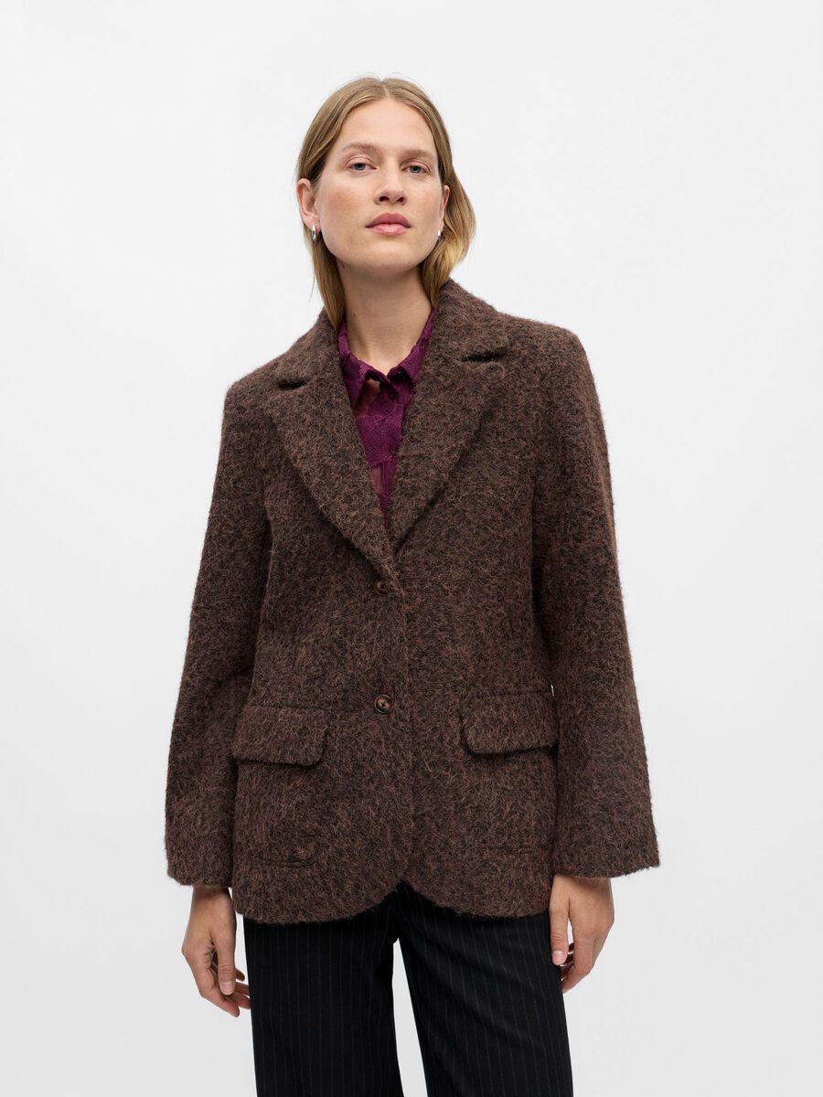 Carousel image - LONGLINE BLAZER, Seal Brown | 2