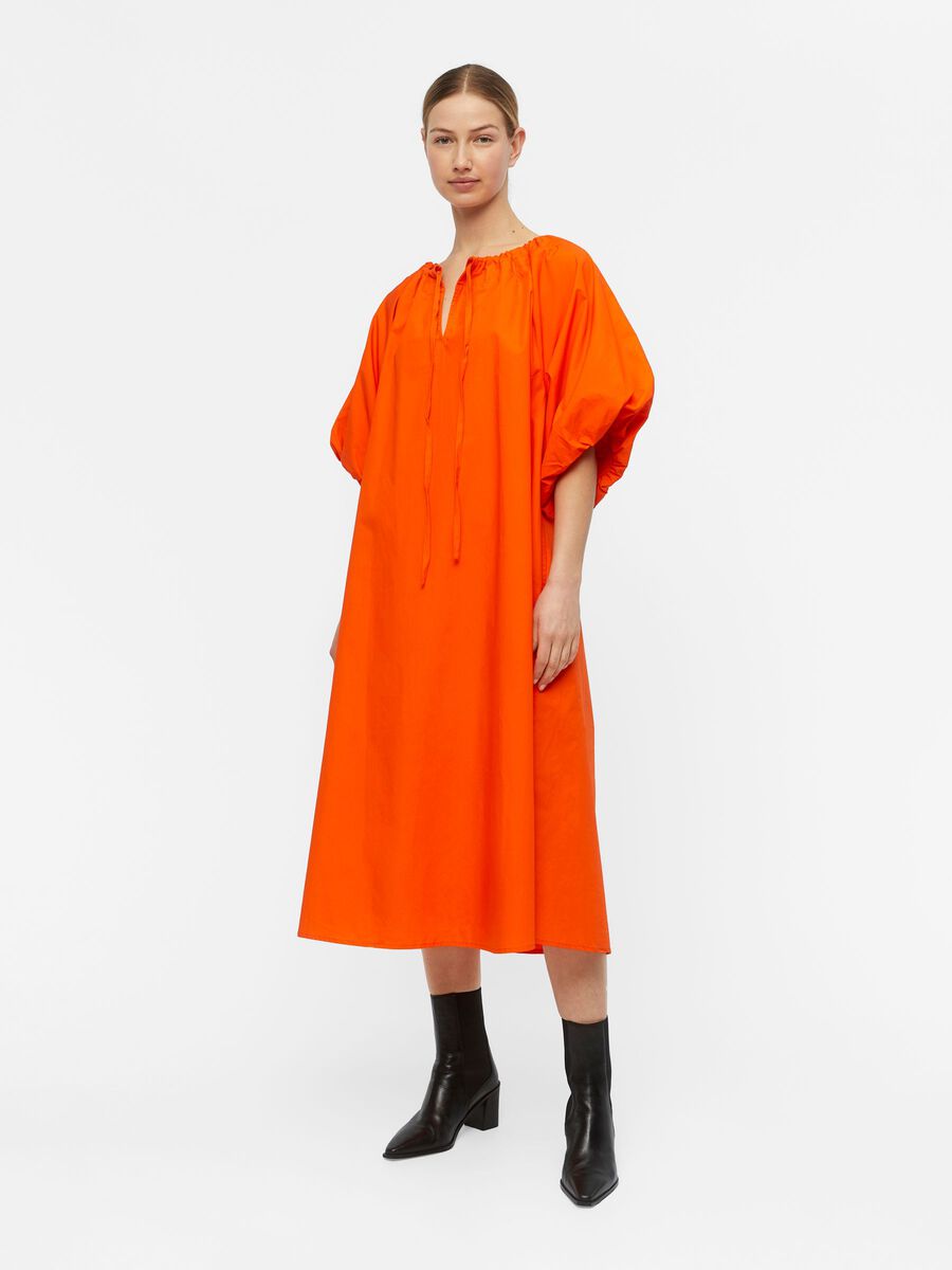 Taktil sans ansøge nummer Orange VOLUMINOUS MIDI DRESS | Object Collectors Item®