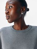 Product image thumbnail - LONG SLEEVED KNITTED PULLOVER, Medium Grey Melange | 5