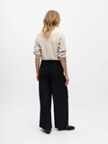 Product image thumbnail - PLEATED WIDE-LEG TROUSERS, Black | 3