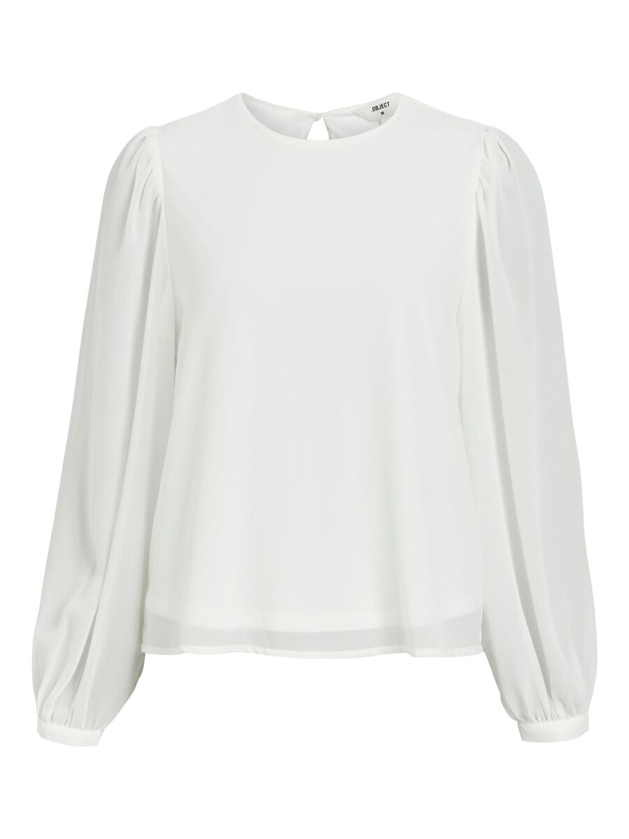OBJECT BALLOON SLEEVE BLOUSE, Cloud Dancer, highres - 23034458_CloudDancer_001.jpg