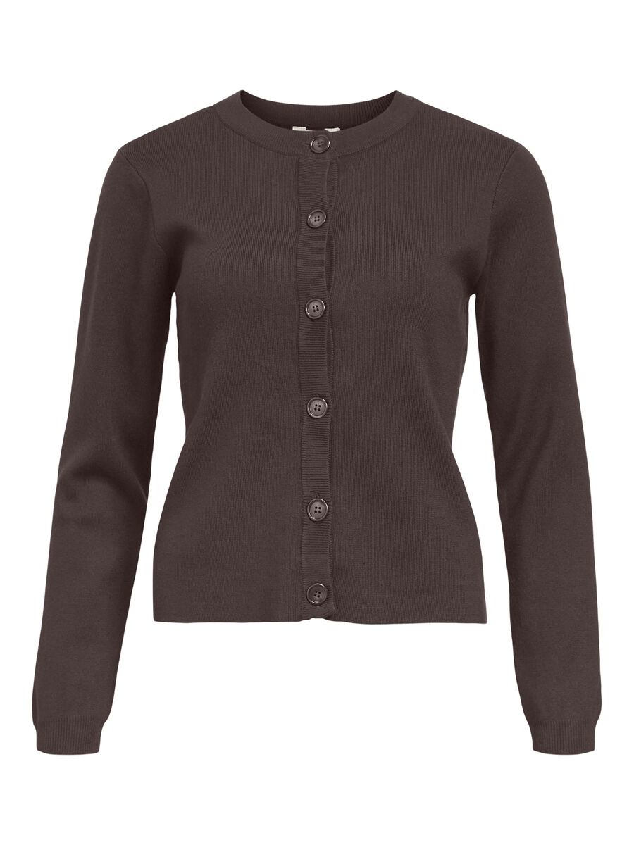 OBJECT OBJESTER KNITTED CARDIGAN, Seal Brown, highres - 23044627_SealBrown_001.jpg