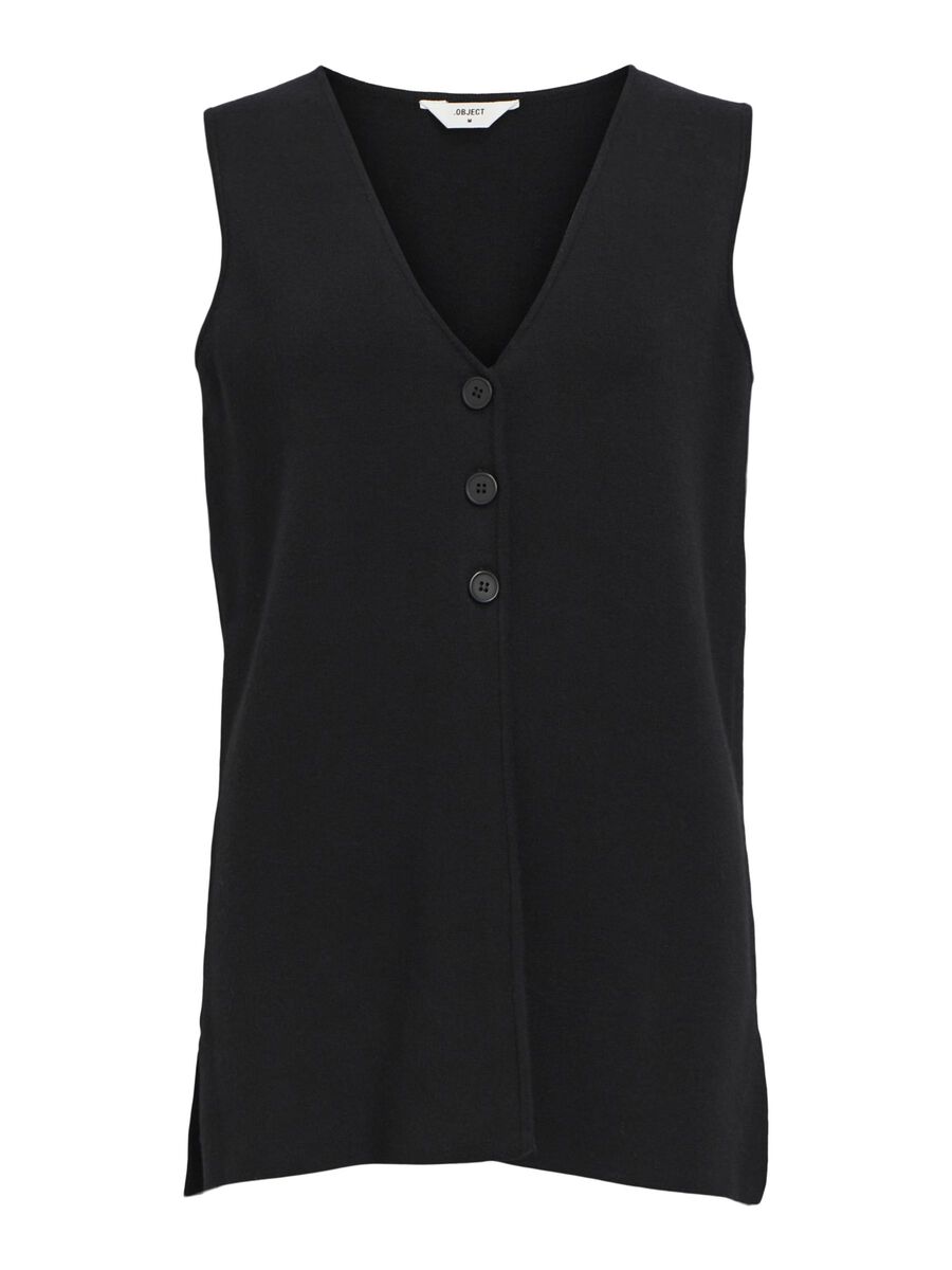 OBJECT KNITTED VEST, Black, highres - 23045355_Black_001.jpg