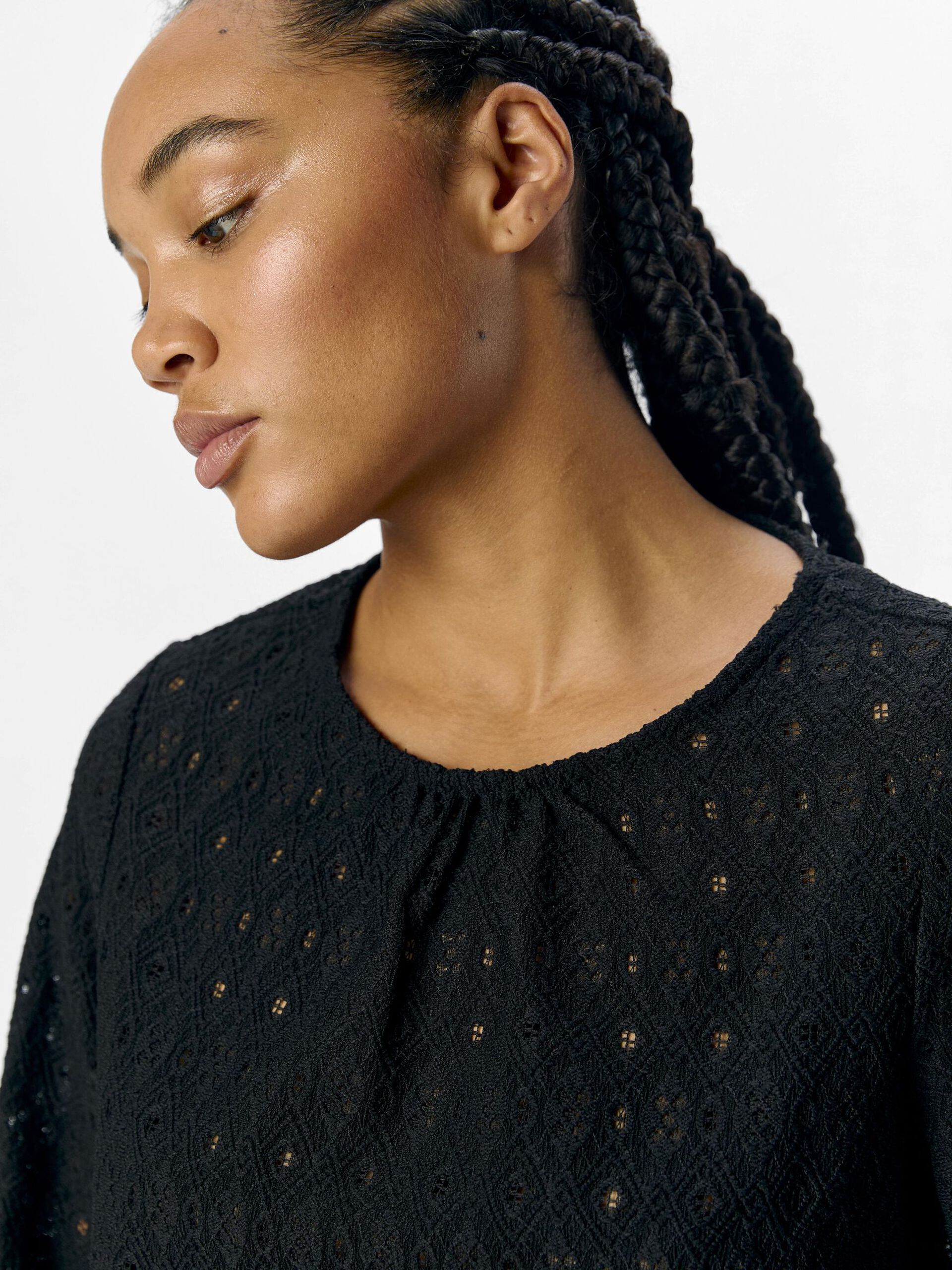 Carousel image - LACE TOP, Black | 5
