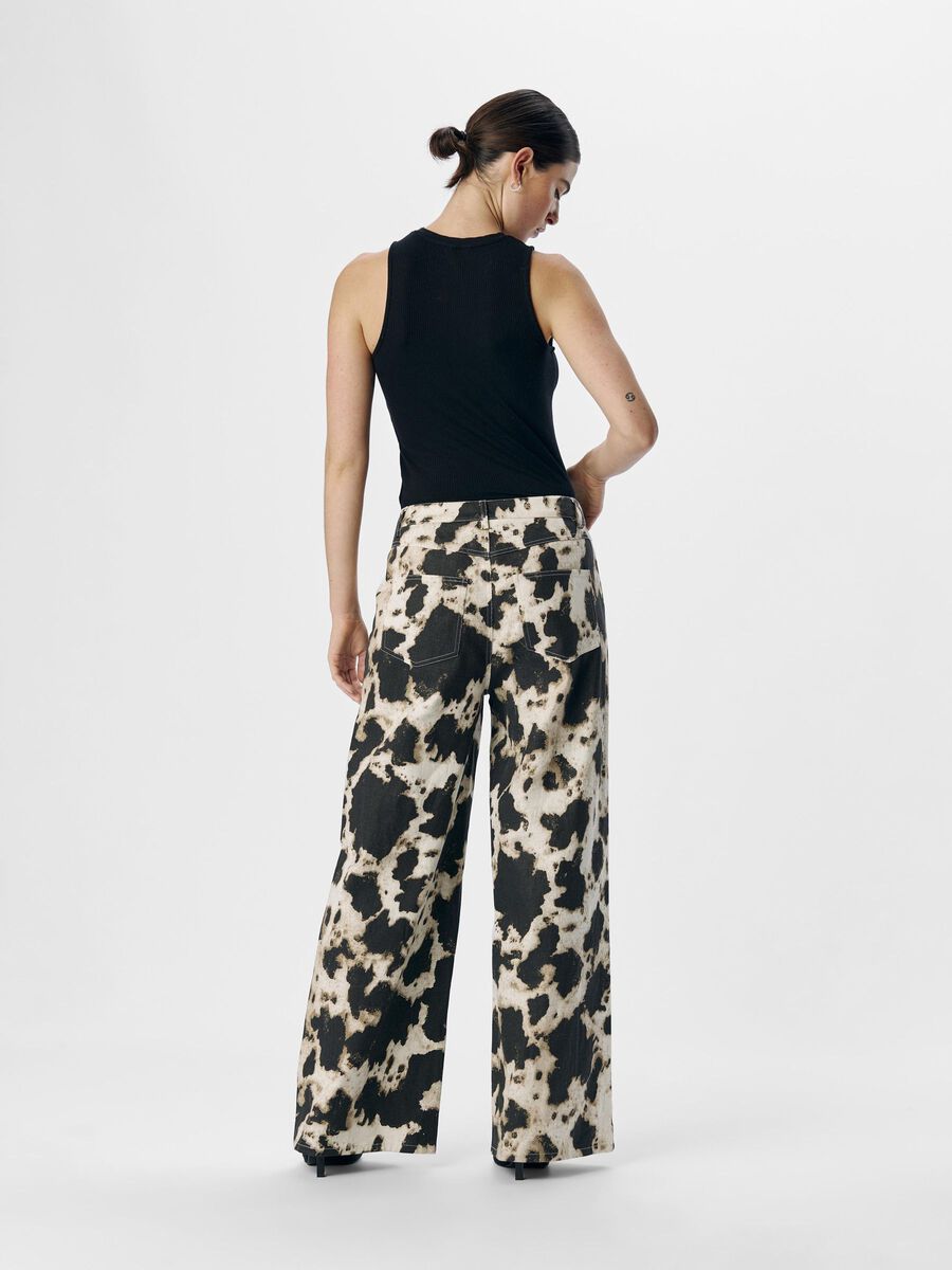 OBJECT PRINT WIDE FIT JEANS, Black, highres - 23047024_Black_1199298_004.jpg