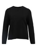 OBJECT LONG SLEEVED KNITTED PULLOVER, Black, highres - 23043511_Black_001.jpg