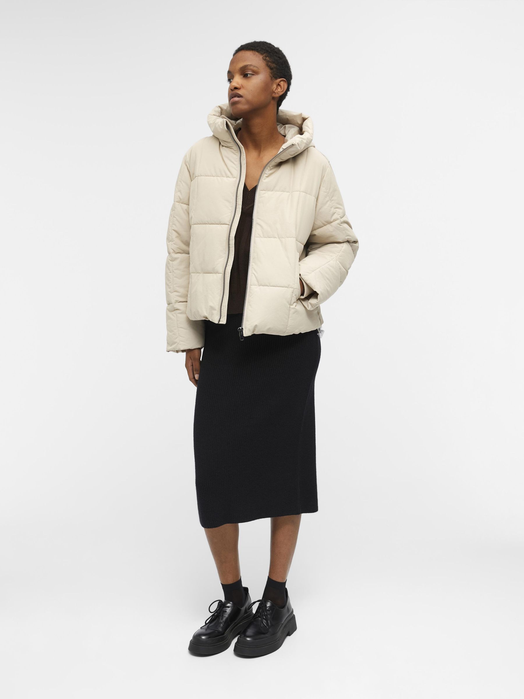 H&m silver puffer jacket deals