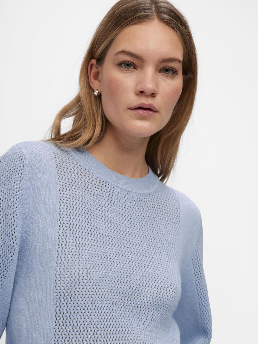 OBJECT LONG SLEEVED KNITTED PULLOVER, Brunnera Blue, highres - 23043599_BrunneraBlue_003.jpg