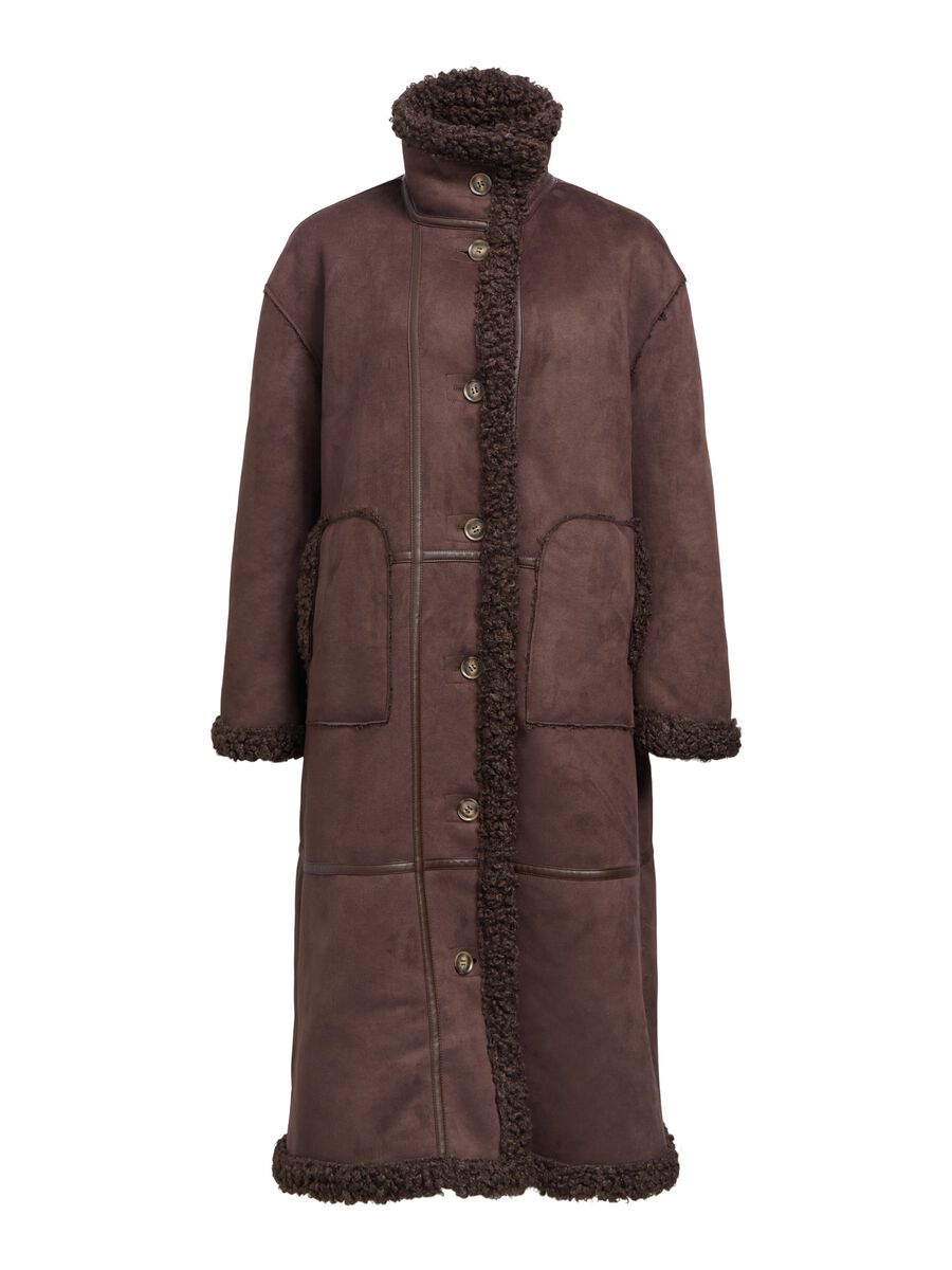 Carousel image - LONG COAT, Seal Brown | 1