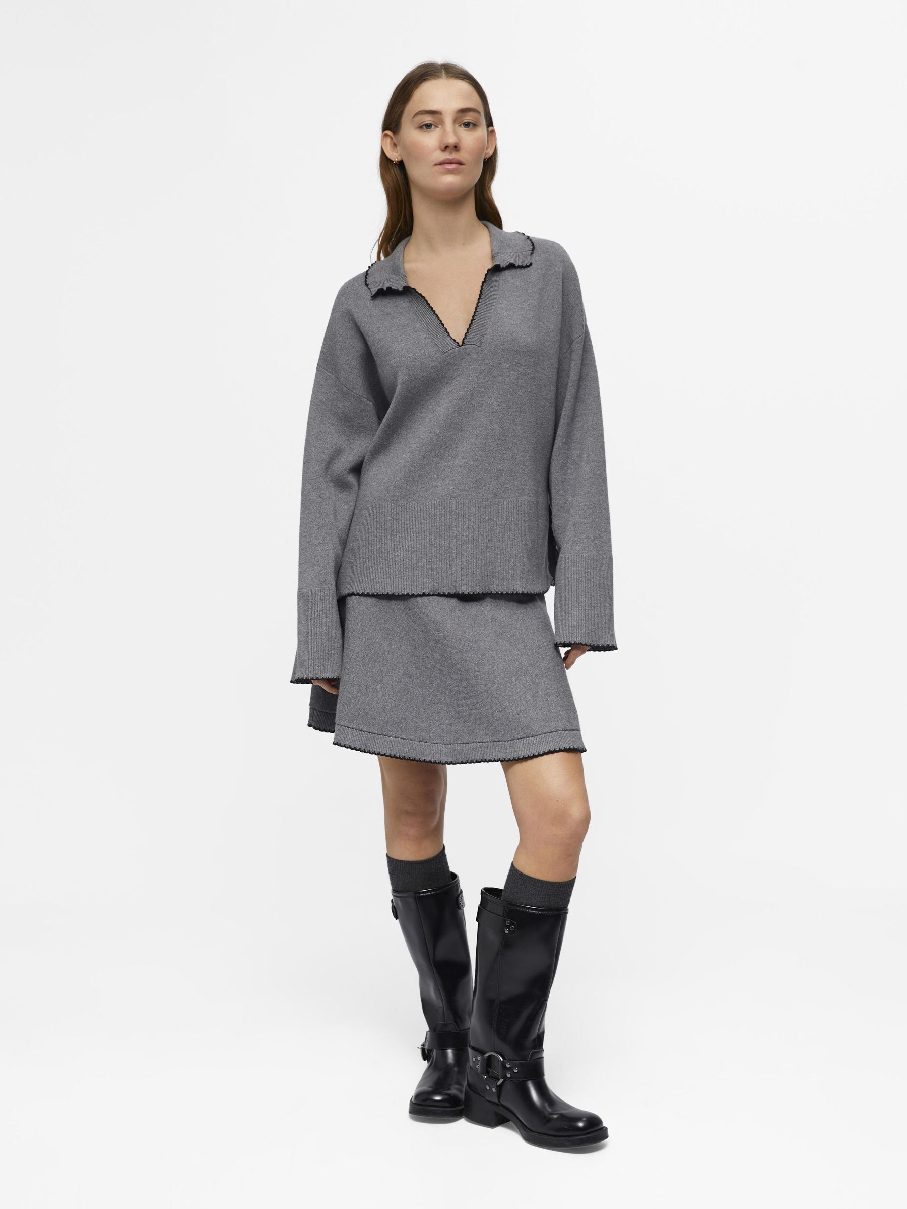 SKATER MINI SKIRT Grey .OBJECT CI Ireland
