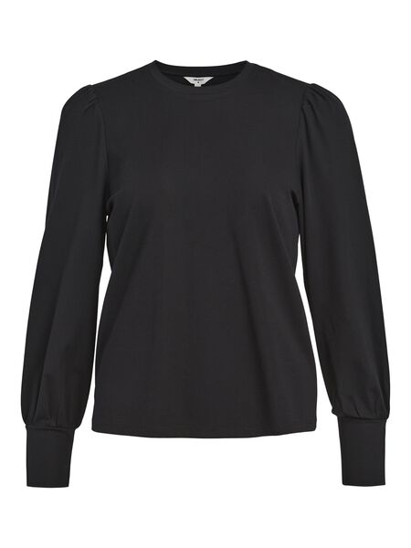 OBJECT BALLOON SLEEVED TOP, Black, highres - 23040526_Black_001.jpg