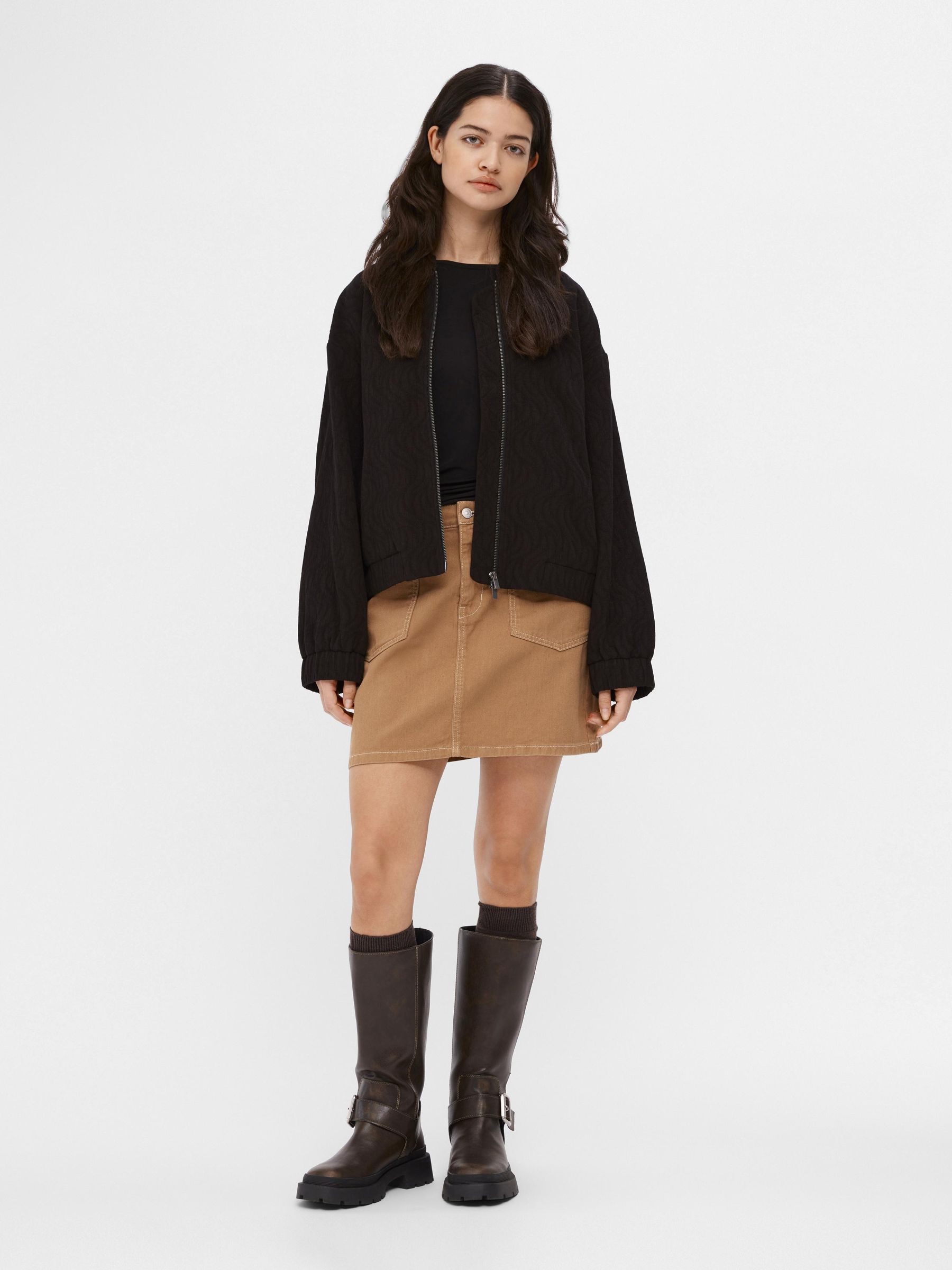 SHORT BOMBER JACKET Black .OBJECT CI Polska