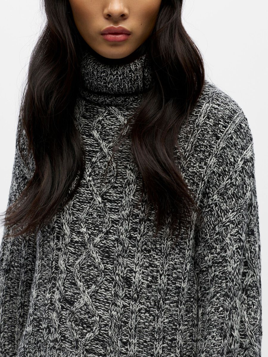 Carousel image - CHUNKY KNITTED JUMPER, Black | 5
