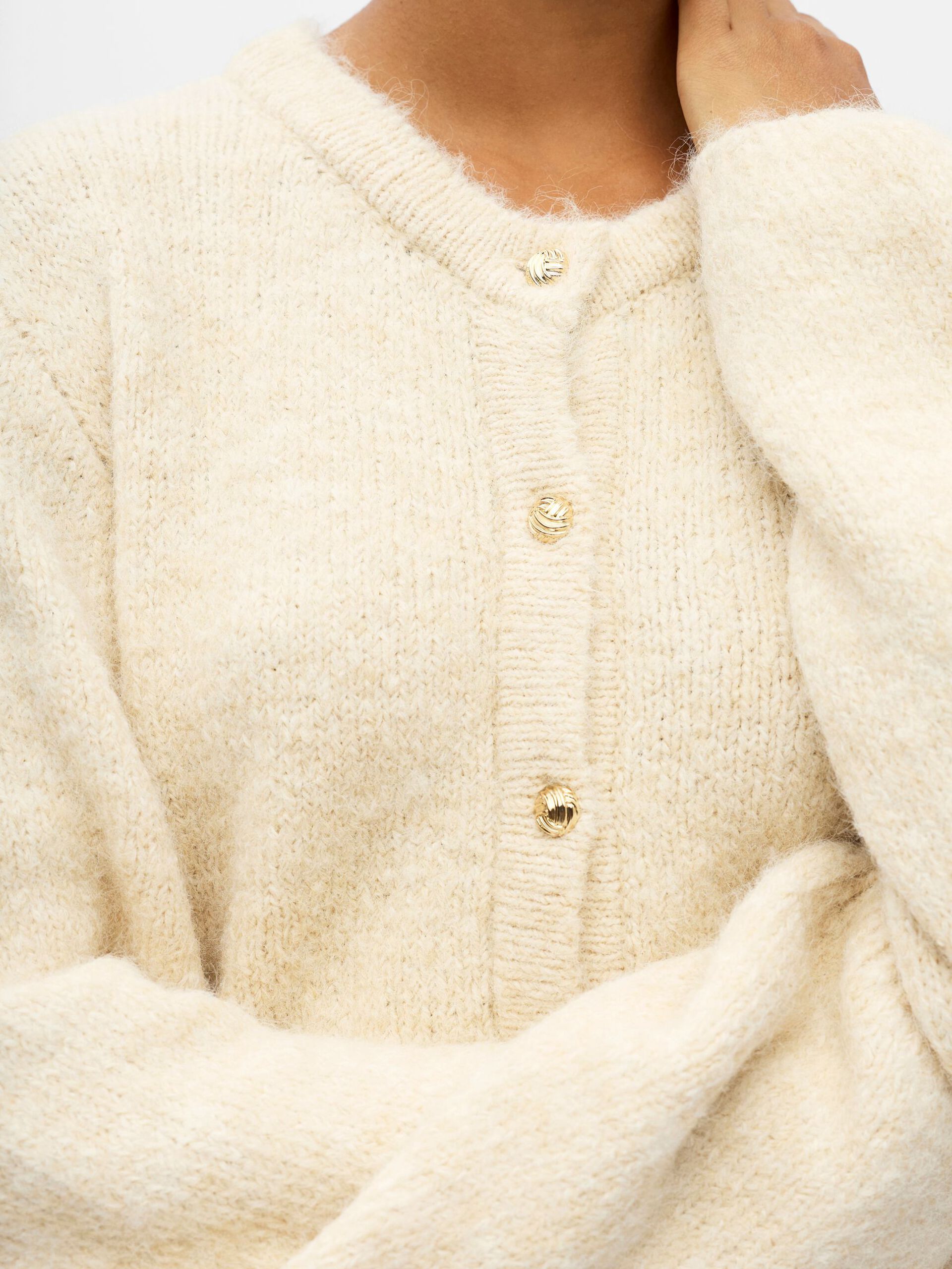 Carousel image - KNITTED CARDIGAN, Sandshell | 5