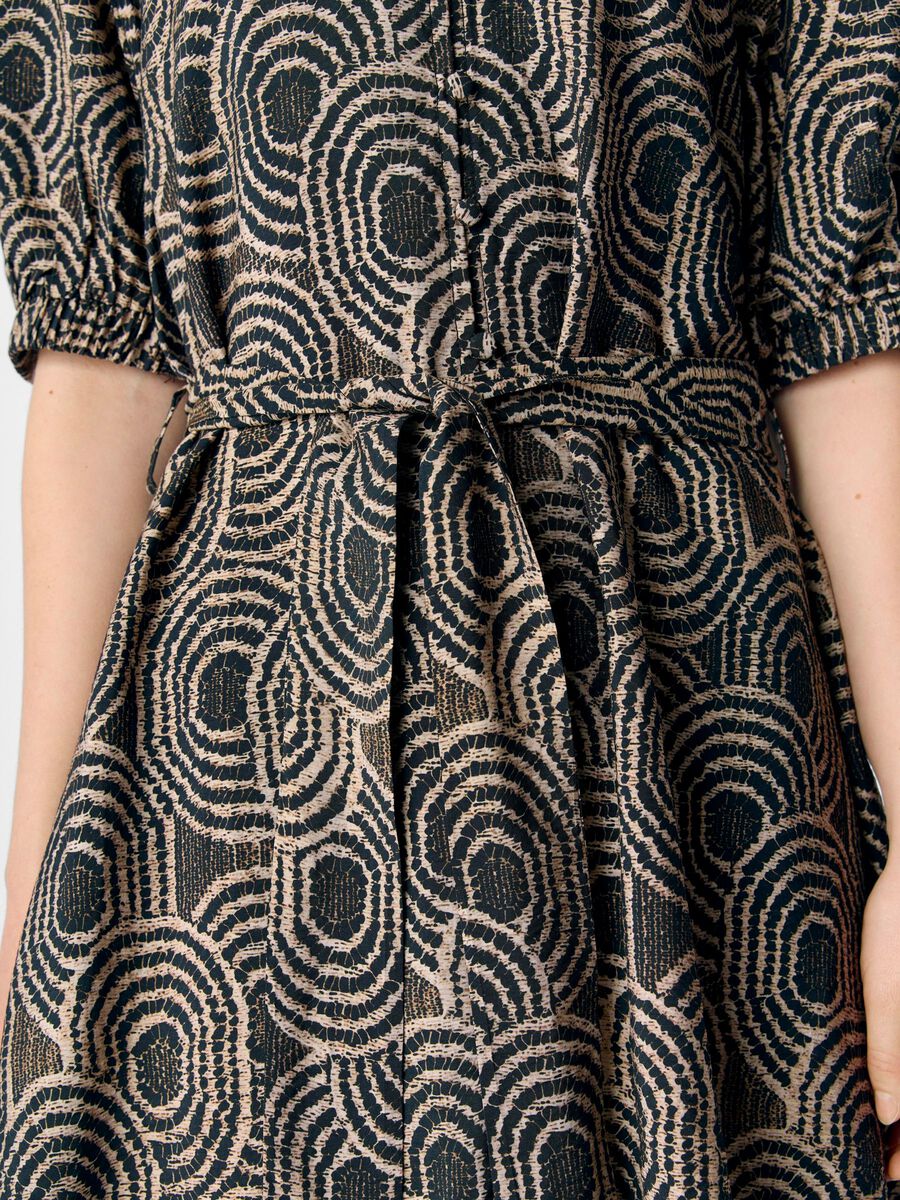 Carousel image - GEDETAILLEERD MIDI-JURK, Black | 5