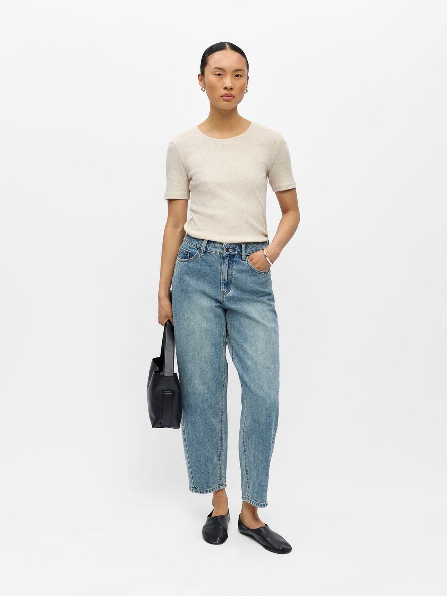 Carousel image - BARREL-FIT JEANS, Light Blue Denim | 4
