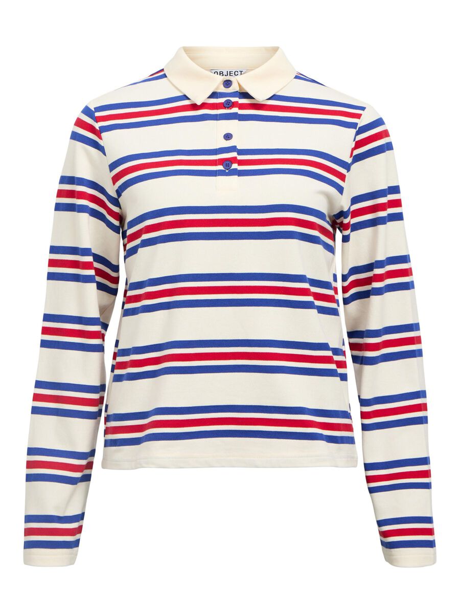 OBJECT STRIPED LONG-SLEEVED POLO, Dark Blue, highres - 23047587_DarkBlue_1218221_001.jpg