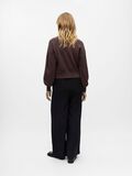 Product image thumbnail - STRIKKET CARDIGAN, Seal Brown | 3