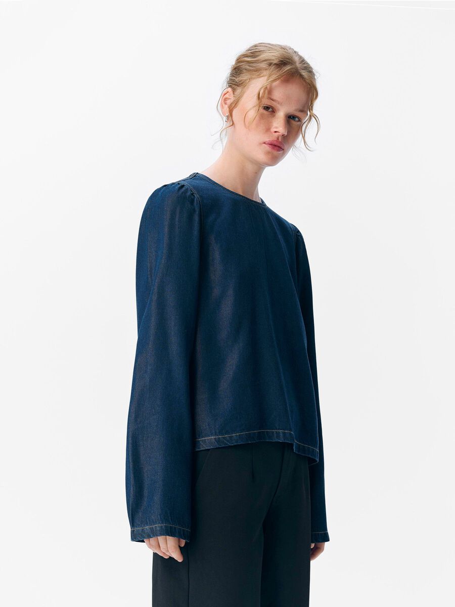 OBJECT DENIM BLOUSE, Dark Blue Denim, highres - 23048579_DarkBlueDenim_003.jpg