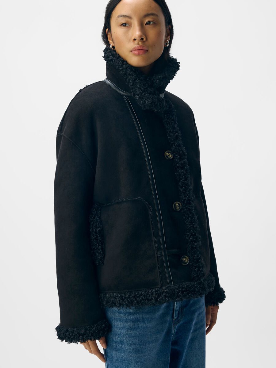 Product carousel image - LAMMFELLIMITAT JACKE, Black | 4