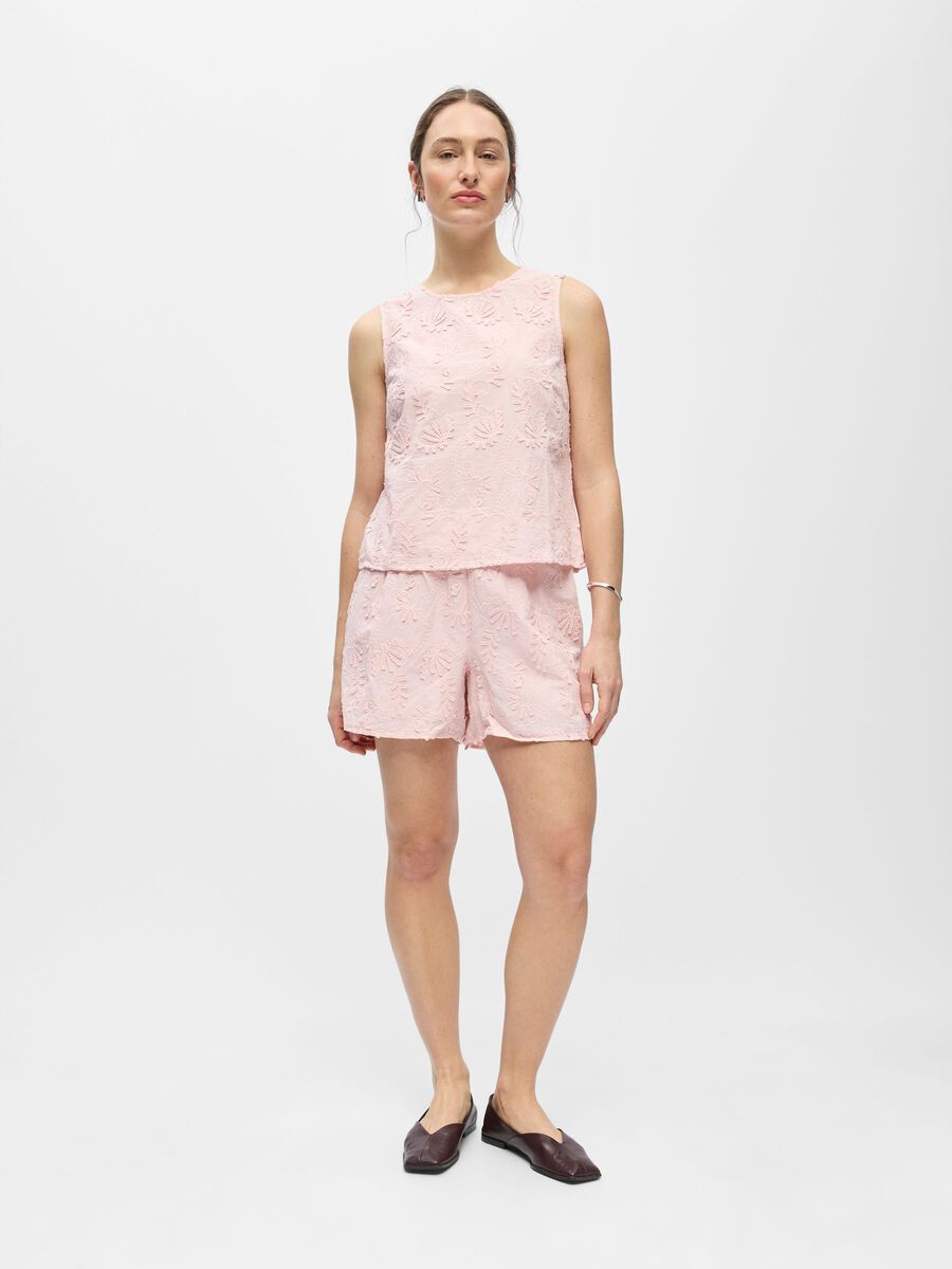 Carousel image - GEBORDUURD TOP, Pale Lilac | 4