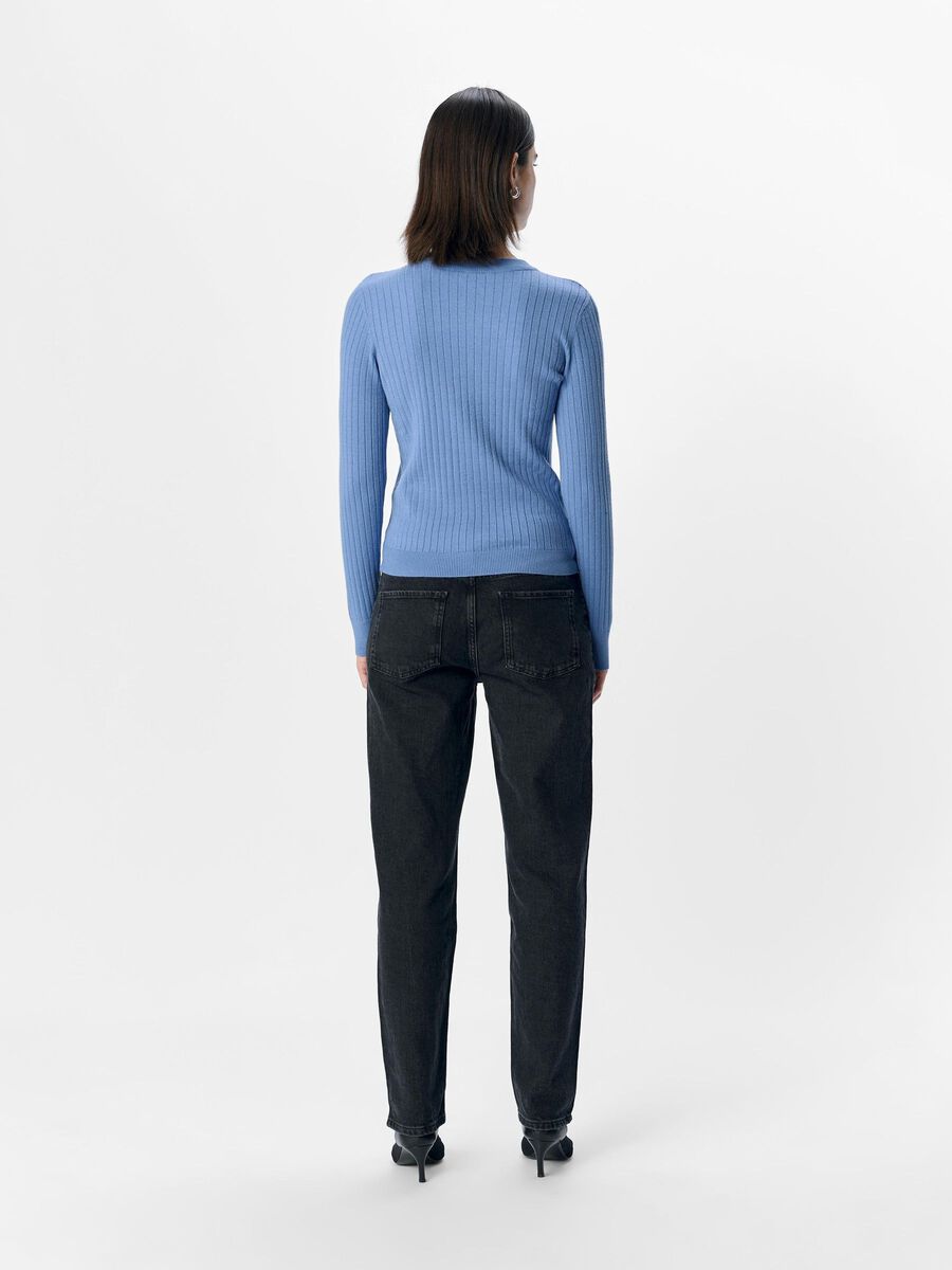 OBJECT RIBBED KNITTED TOP, Cornflower Blue, highres - 23046228_CornflowerBlue_1174677_004.jpg