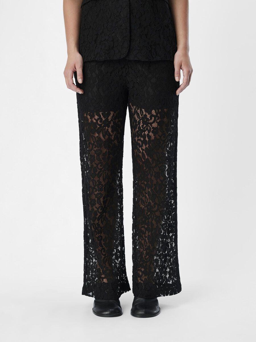 OBJECT LACE TROUSERS, Black, highres - 23045840_Black_1160374_003.jpg