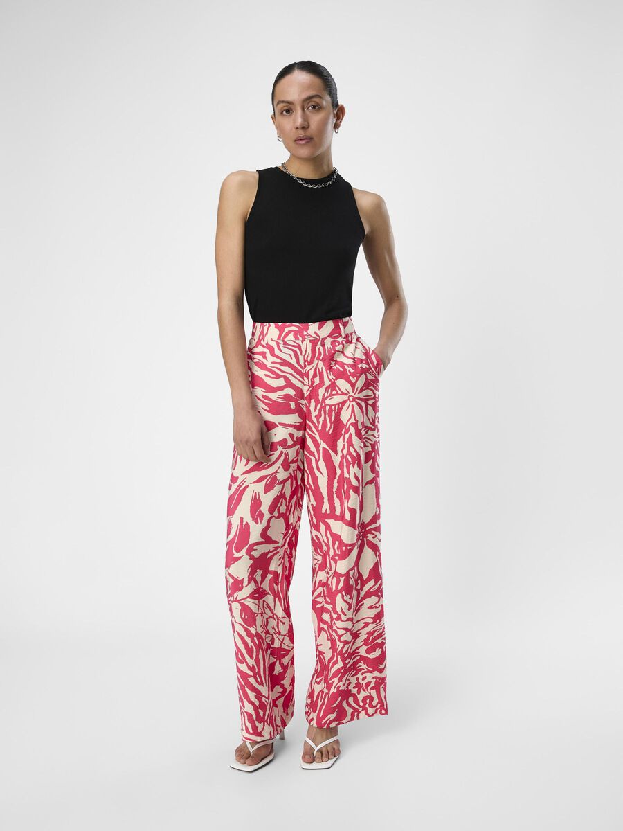 Object Collectors Item PRINTED WIDE-LEG TROUSERS, Sandshell, highres - 23043919_Sandshell_1108928_003.jpg