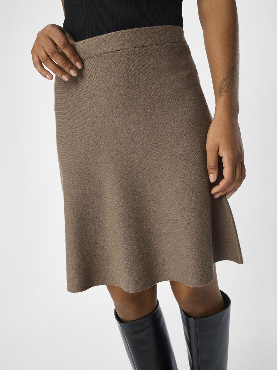 Carousel image - KNITTED MINI SKIRT, Morel | 5