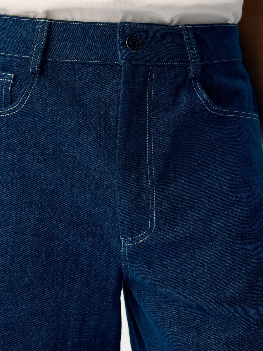 Carousel image - DENIM SHORTS, Dark Medium Blue Denim | 5