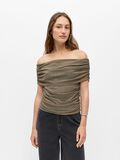 Product image thumbnail - TOP OFF-SHOULDER, Morel | 2