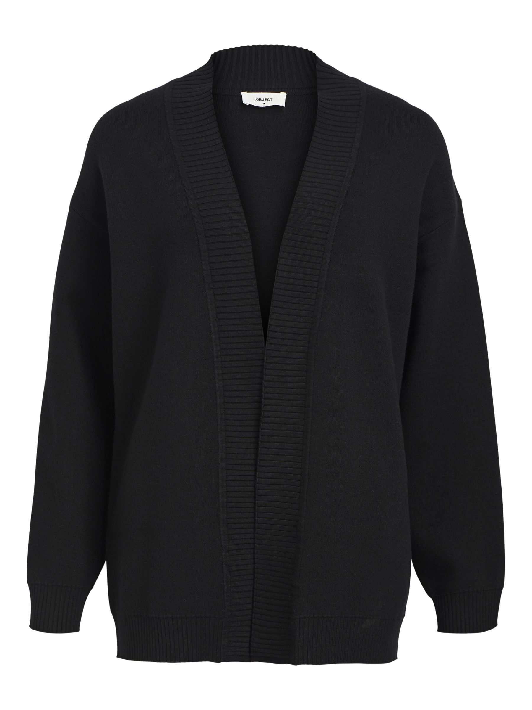 Black open shop cardigan sweater