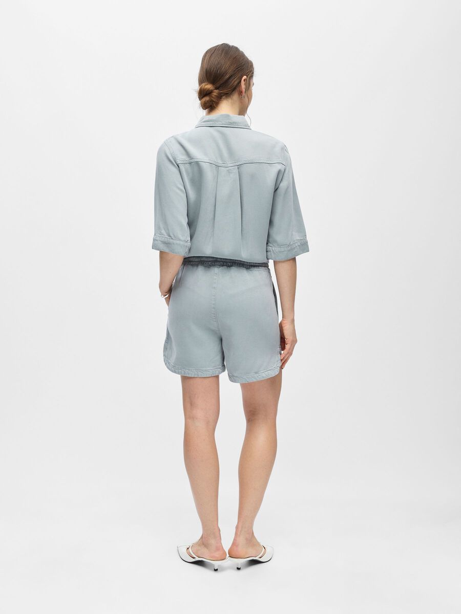 Carousel image - RELAXED DENIM SHORTS, Winter Sky | 3