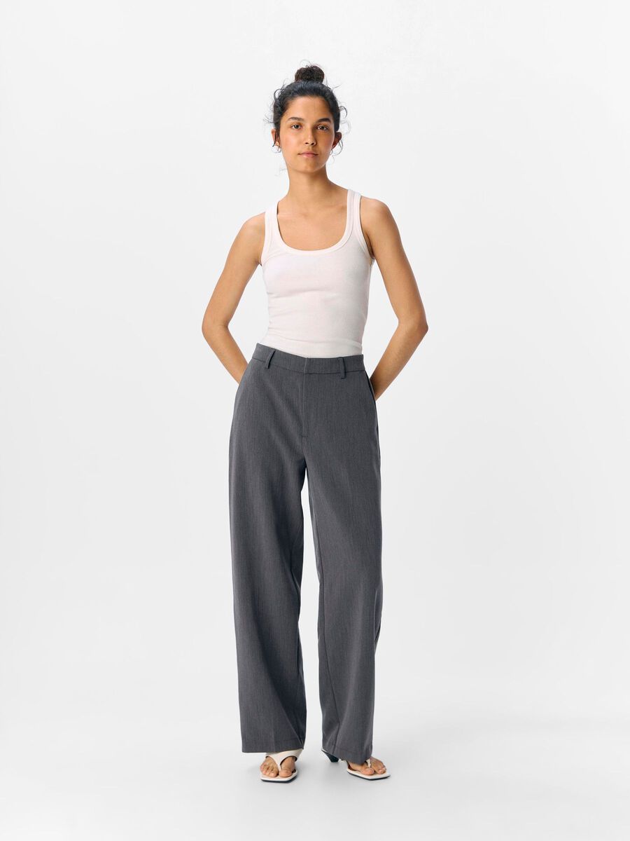 OBJECT OBJSIGRID TROUSERS, Medium Grey Melange, highres - 23041828_MediumGreyMelange_005.jpg