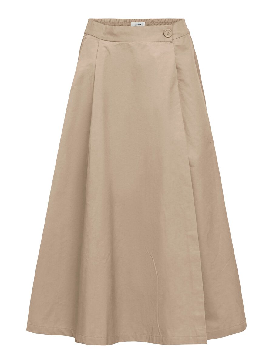 Product carousel image - HIGH WAISTED MIDI SKIRT, Humus | 2