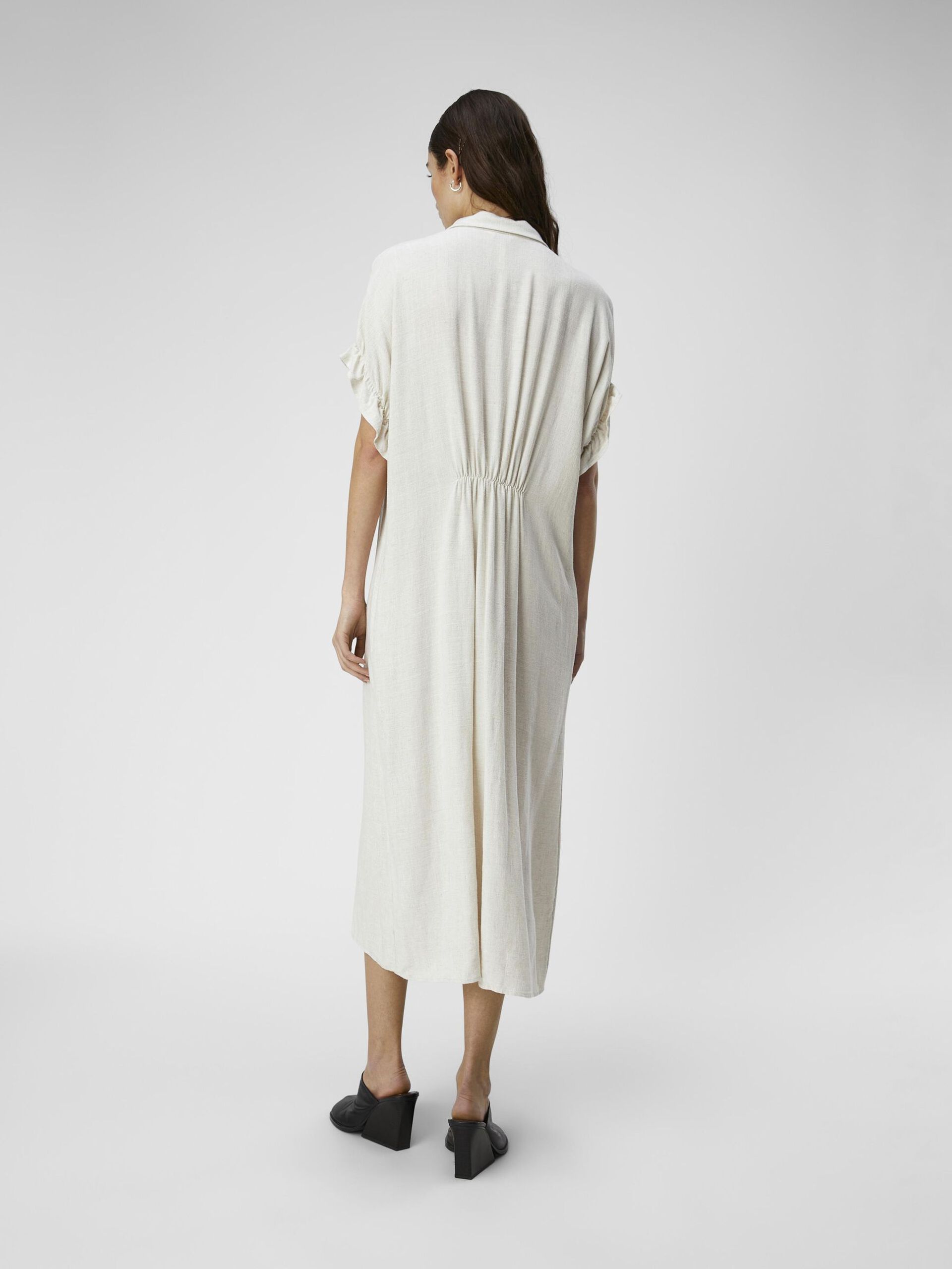 Carousel image - LINEN SHIRT DRESS, Sandshell | 3
