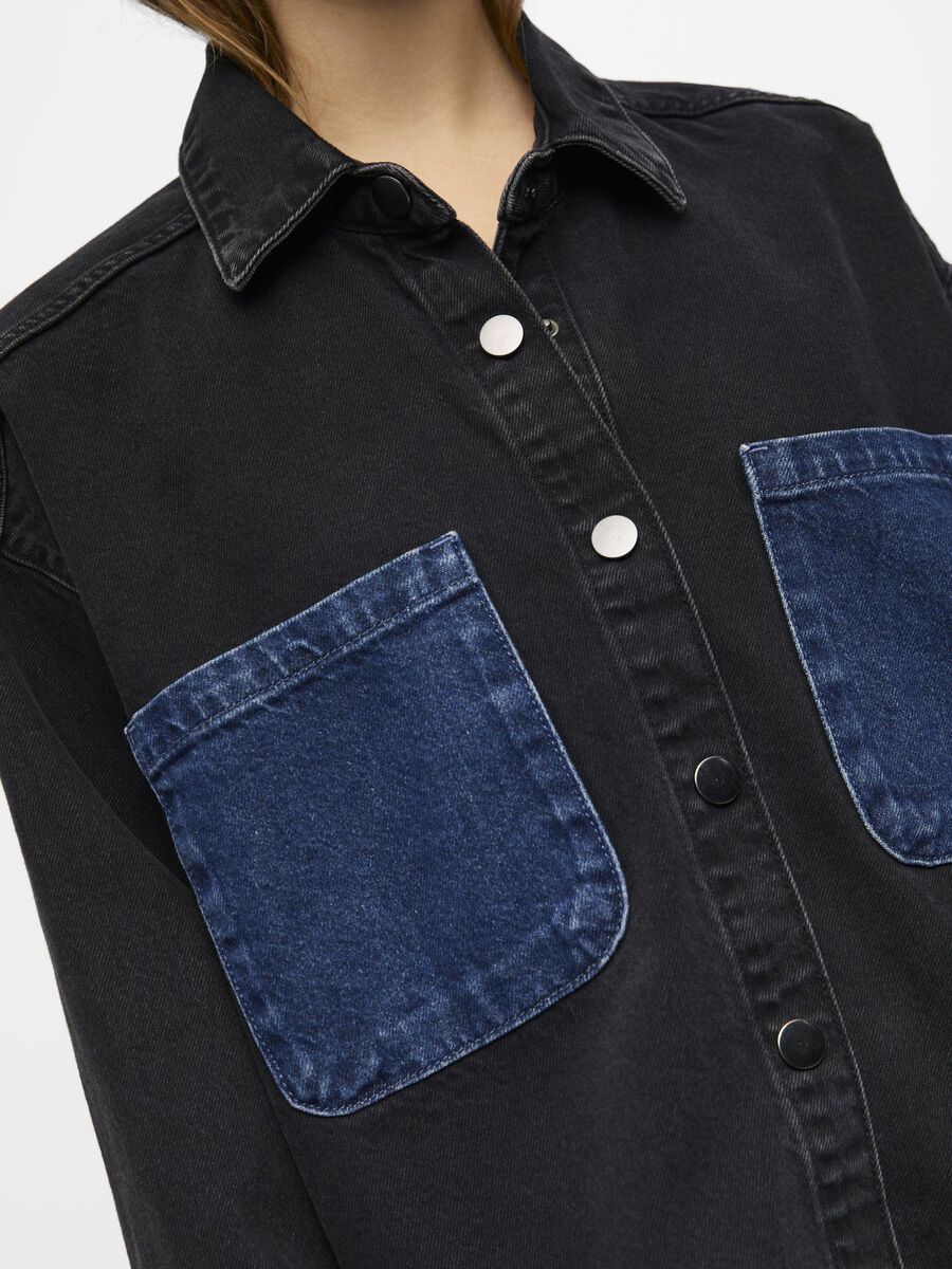 Carousel image - BICOLORE CHEMISE EN JEAN, Black Denim | 5