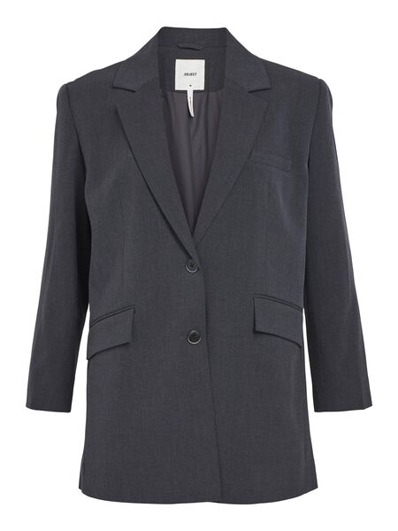 Object Collectors Item LONGLINE BLAZER, Dark Grey Melange, highres - 23043028_DarkGreyMelange_001.jpg