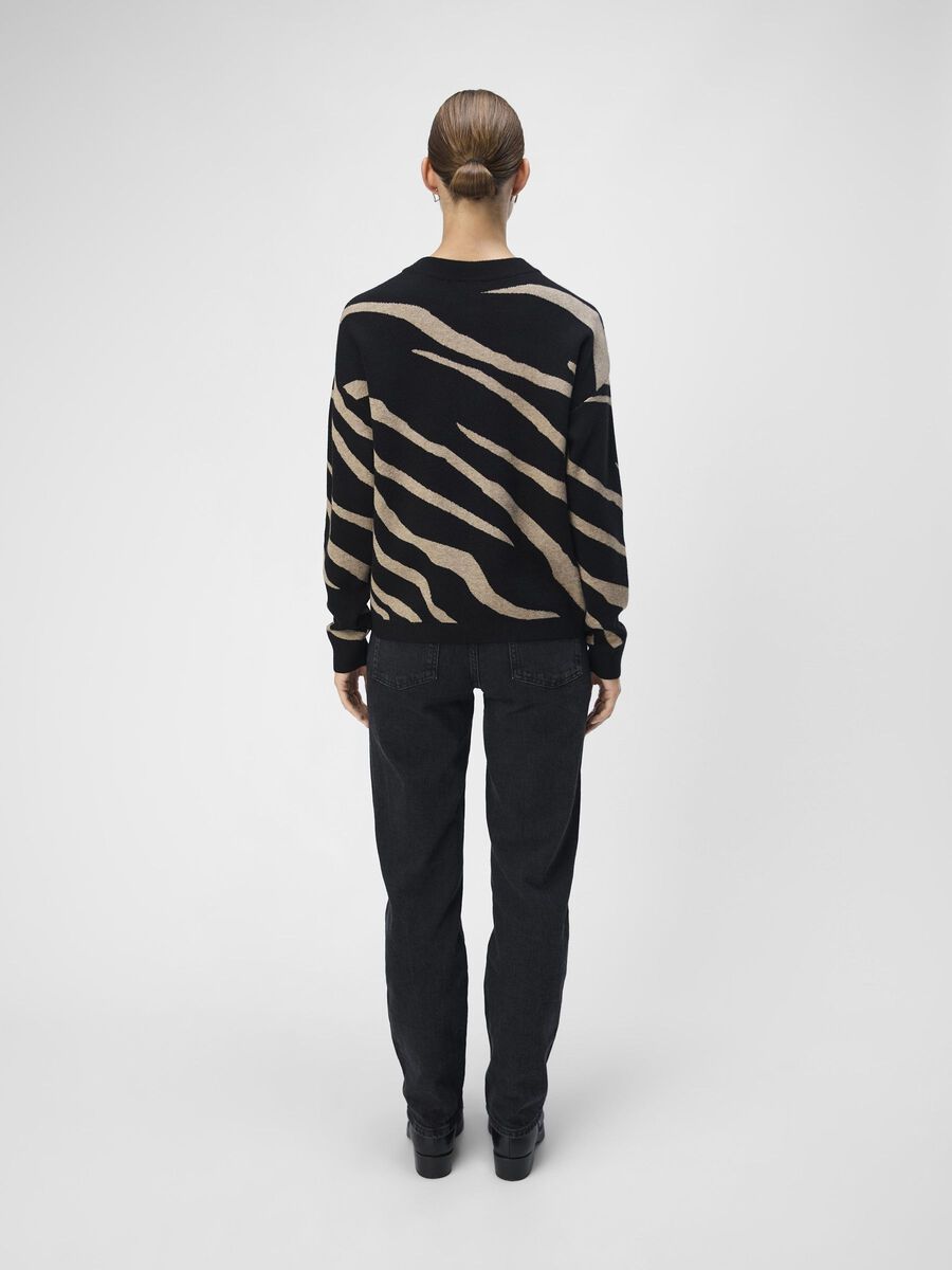 OBJECT STRICK PULLOVER, Black, highres - 23044642_Black_1151581_004.jpg