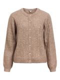 Product image thumbnail - CABLE KNIT CARDIGAN, Desert Taupe | 1